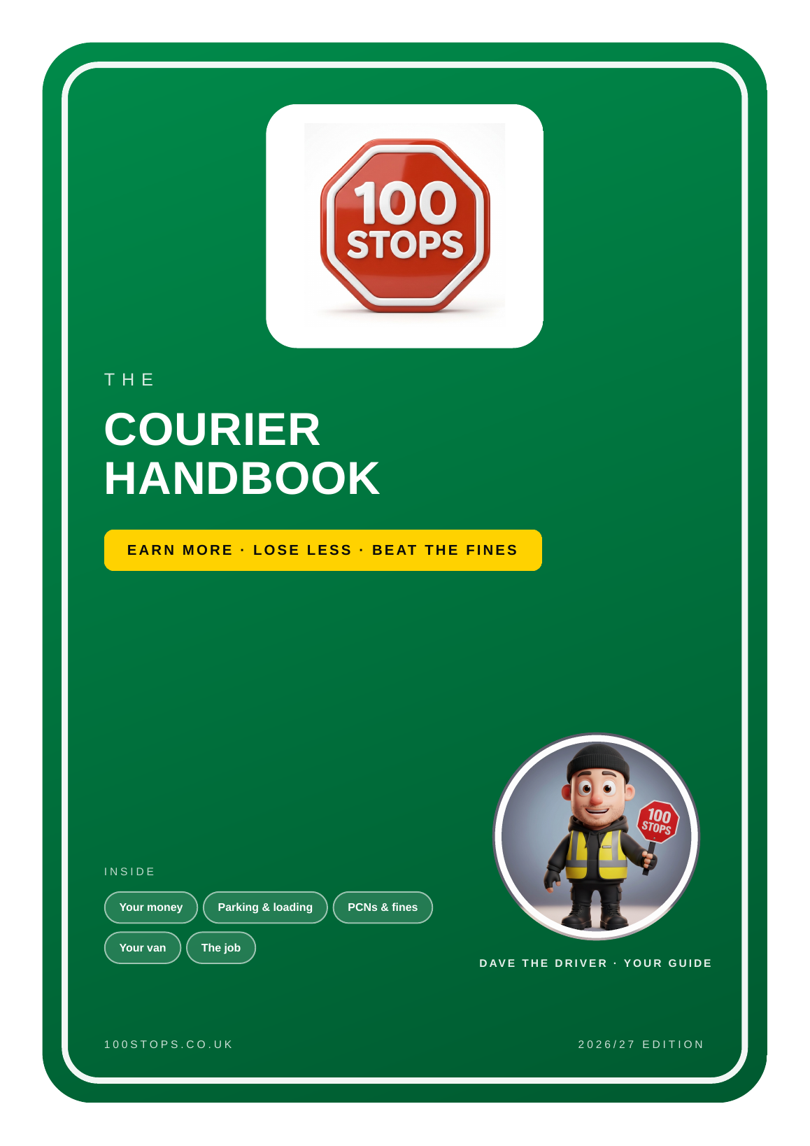 The 100 Stops Courier Handbook — 2026/27 edition cover